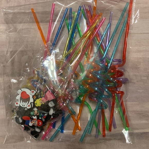 Other - 24pc Super Mario Reusable Party Straws Party Favors
